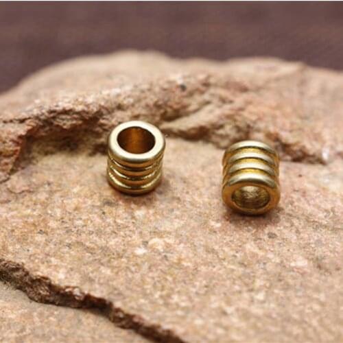 Pure Brass Retro EDC Barrel Beads Separated Pendant Knife Umbrella Pendant DIY Handmade Pendant Paracord Pendants