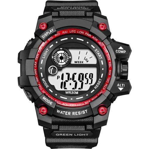 Wholesale Price Digital Sport Watch Man Waterproof Outdoor Running with Stopwatch/ Alarm/ Timer Watch For Man Boy Kid P2029