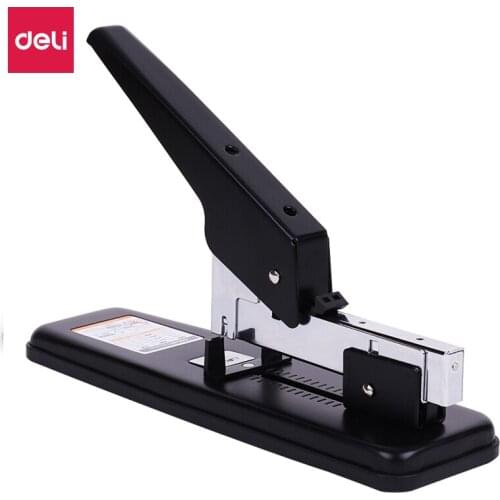 Deli 100-page Heavy-Duty Stapler Suit 23/6 23/8 23/12 23/13 Staples Office Supplies Black 33349