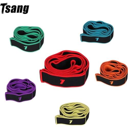 Yoga Pull Strap Belt Resistance Bands Fitness Body Building Elastic Latin Dance Stretching Band Pilates Exercise Fitness Band