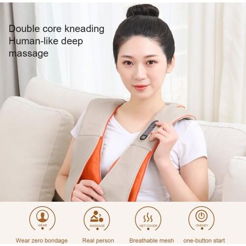 NEW U Shape Electrical Shiatsu Body Shoulder Neck Massager Tapping kneading Massage Home Best Gift HealthCare