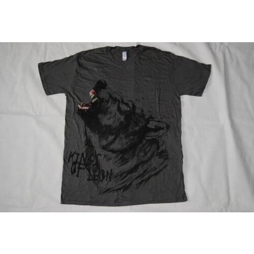 KINGS OF LEON WOLF HOWL T SHIRT NEW OFFICIAL ONLY BY THE NIGHT MECHANICAL BULL O Neck T-Shirts Male Low Price Steampunk