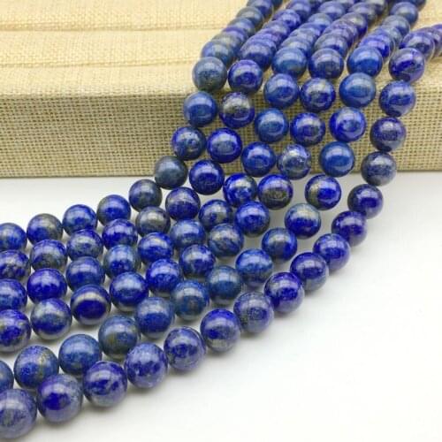 Hot bead Natural Lapis Stone Beads Round Smooth 6 mm 8 mm 10 mm 12 mm Great For DIY Making Fashion jewelry bracelets