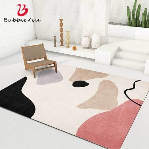 Bubble Kiss Morandi Style Art Geometic Pattern Rugs Home Decor Non-slip Carpet for Living Room Customized Bedside Mat Hot Sale