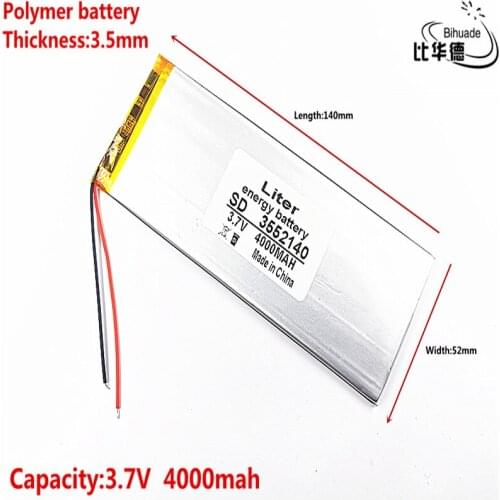 Liter energy battery 3552140 3.7V lithium polymer batteries 4000mAh large-capacity ultra-thin flat-panel computer. Notebook