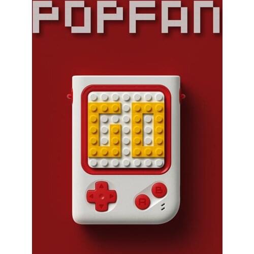 Small Fan DIY Building Block Puzzle Portable Handheld Mini Fan Creative Hanging Neck Three Gears Adjustable Cooling Machine