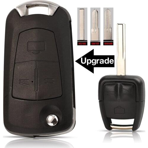 Kutery Modified Flip Remote Key Replacement Shell 3 Buttons HU100 HU43 Left Right Blade for Vauxhall Opel Astra Vectra Zafira