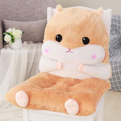 2021 Cute Hamster Appearance Cushion 45x45 Soft Decorative Chair Cushion Home Decor PP Cotton Filler Pillowcase Pillows