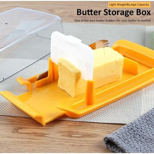 4-in-1 Butter Dish Set Butter Dish with Cover Butter Cutter Cheese Storage Box Baking Tools Large Capacity for Butter Storage