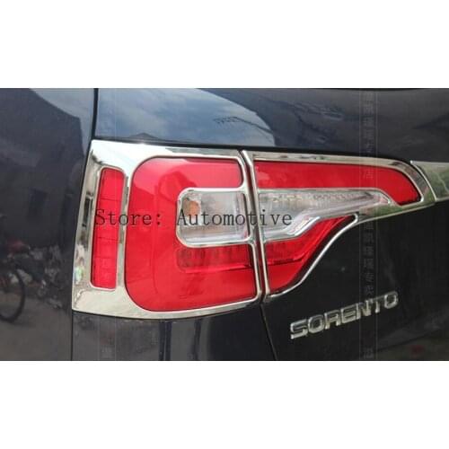 Car stickers(4/p) Taillights taillight trim cover ABS plating car accessories for KIA Sorento 2013 2014