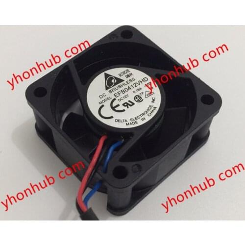 Detla Electronics EFB0412VHD F00 DC 12V 0.18A 40x40x20mm Server Cooling Fan