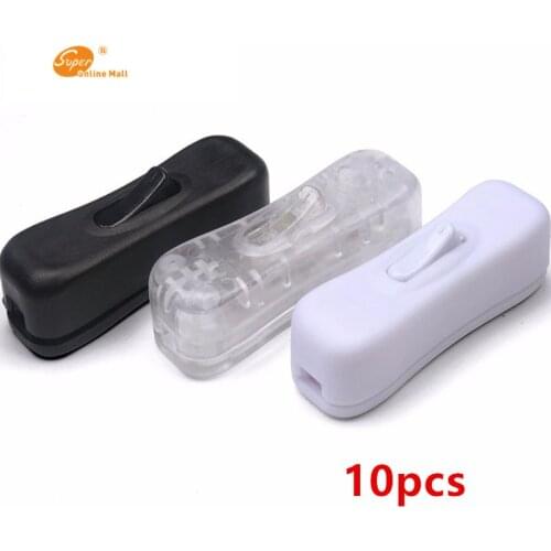 10pcs 304 Switch Halfway Rocker Push Button Rocker Switch High Quality Table Lamp Online Switch Black White transparent
