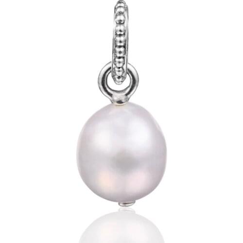 Summer 925 Steling silver Freshwater Cultured Baroque Pearl Pendant Charms Fit Bracelet Necklace DIY Pendant For Jewelry Making