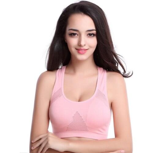 New Running Push up sports bra Fitness Women Sport Bra Large size thin section gathers seamless vest-style female Yoga bra
