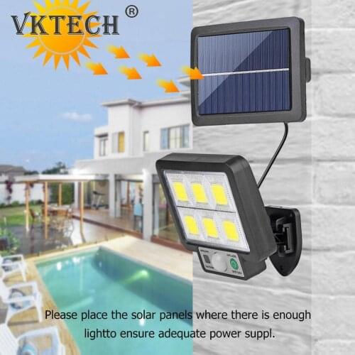 LED Split Solar Wall Lights Waterproof Motion Sensor Lighting Park Courtyard Fence Street Garden Decoration Path Yard Lamp