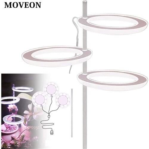 LED Grow Light USB Ring Lamp for Succulents Full Spectrum Phyto Grow Lamps Phytolamp for Flower Plants Growth Lighting Indoor