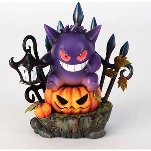 Halloween Decorations For Home Halloween Pumpkin Gengar-king Light Pokemon,figure Decorations Resin Ornaments Party Decorations
