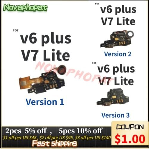 Novaphopat For ZTE blade v6 plus USB Dock Charger Charging Port V7 Lite Connect Connector Microphone Flex Cable Board +tracking