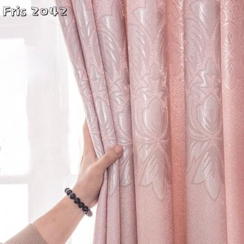 European Style Diamond Velvet Jacquard Curtain Finished Custom Shading Curtains for Living Dining Room Bedroom