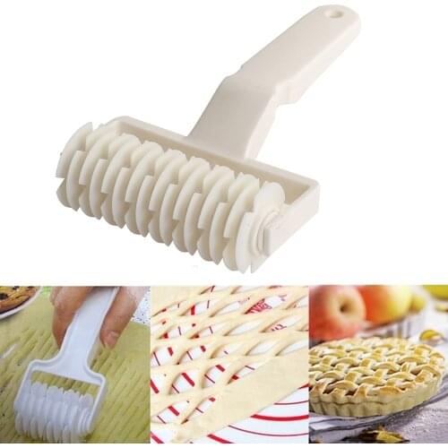 1PCS Plastic Pull Net Pizza Knife Wheel Pasta Lattice Roller Cutter Dough Biscuit Pie Kitchen Baking Tool Cutter Accessories