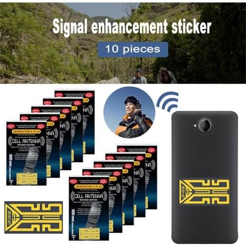 10Pcs Outdoor Cell Phone Mobile Phone Signal Enhancement Stickers Amplifier Gen X Antenna Booster Improve Camping Tools