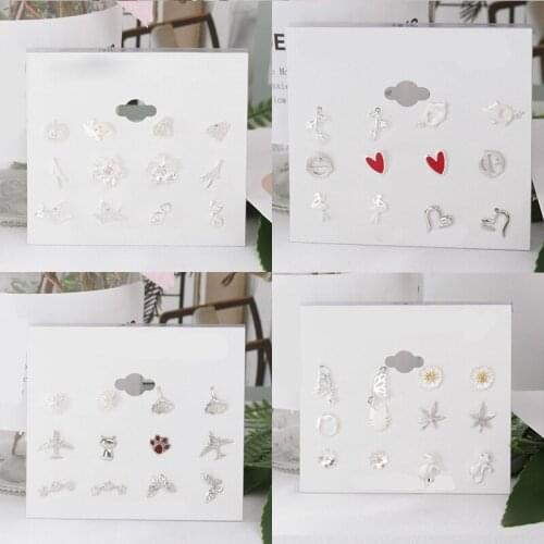 925 Sterling Silver Pin Inlaid with Gemstones, Buy More Suitable Earrings and Christmas Gifts At One Time