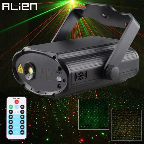 ALIEN Remote Red Green Star Dots DJ Party Disco Laser Light Projector Dance Sound Activated Stage Decorate Lighting Effect