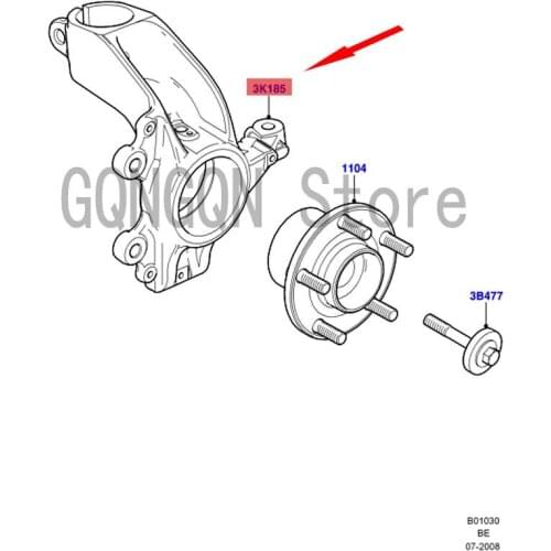 CAR Claw Horn Knuckle Left For dMo nd eoF oc us Front Wheel Claw Horn Swing Bearing Front Wheel Bearing Corbel