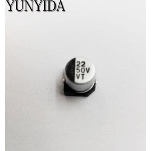 Free Shipping 20pcs 50V 22UF 6.3*5.4mm SMD Aluminum Electrolytic Capacitor