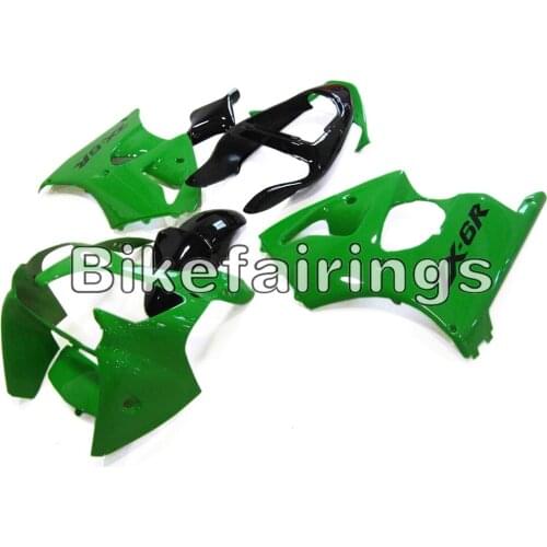 Green Black Cowlings Complete Bodywork Kit For ZX-6R 2000 2001 2002 00 01 02 ZX636R 636 00 - 02 ABS Plastic Fairing Kit