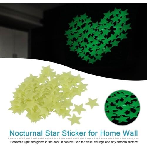 HOT Star Energy Storage Fluorescent Glow In the dark Luminous on Wall Stickers for Kids Room living room Decal