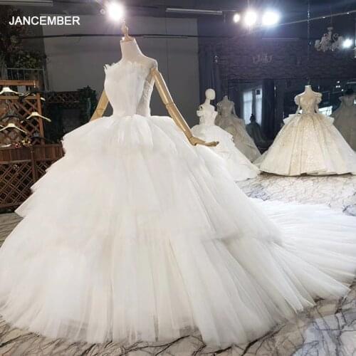 HTL1644 Excellent Simple Layered White And Flawless Cake Style Wedding Dress 2020 Strapless With Sleeveless платье в пол