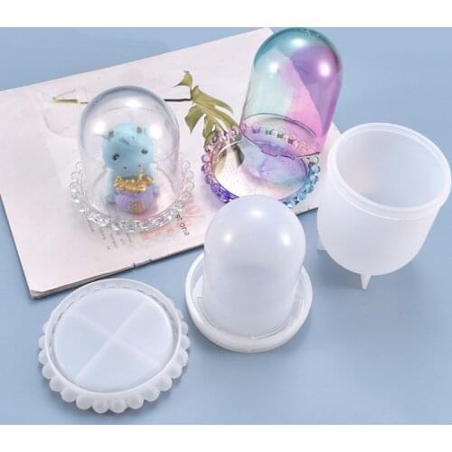 Crystal Epoxy Resin Silicone Mold Self-made Multi-purpose Transparent Cover Dice Cup Silicone Mold Molds For Resin