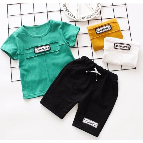 Children Clothing Set Baby Boy Clothes Summer Letter Printed New Kids Cotton Sets Baby Boy Outfit Costumes Baby Clothing Set