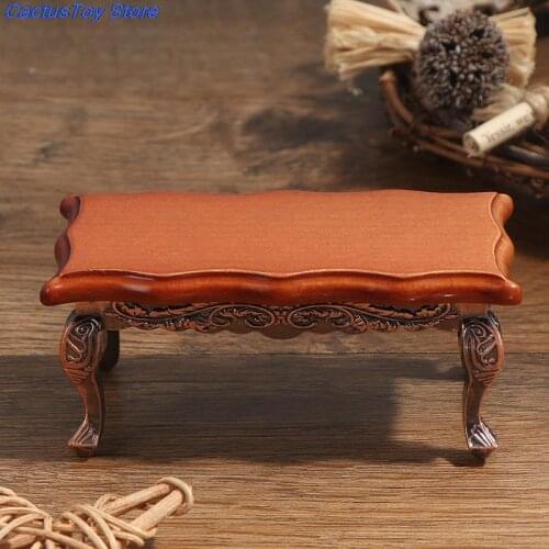 Hot Mini Wooden Coffee Table Simulation Table Furniture Toys 1/12 Dollhouse Miniature