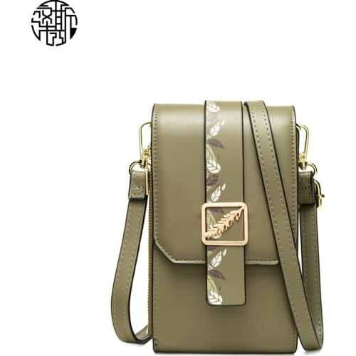 Zenos INS Fashion Faux Leather Crossbody Phone Pouch Mini Shoulder Bag Wallet Purse For Women Girl