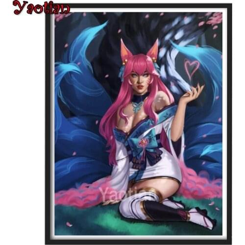 Cartoon Nine Tailed Fox Fairy Diamond Painting Full Square New Arrival Diamond Embroidery Cross Stitch Craft Kit Mosaic Decor