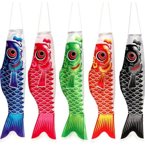Cartoon Fish Colorful Japanese Style Carp Streamer Windsock Streamer Fish Flag Kite Home Party Decoration Koinobori Gift