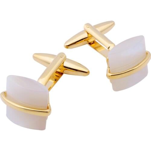 HAWSON Natural Stone Cufflinks for Men Fashion Square French Shirts Cuff Button Designed for Wedding Office Meeting