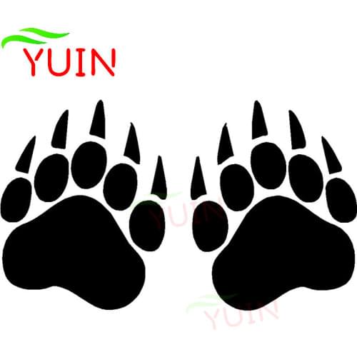 Bear Paw Prints Car Sticker Fashion Cartoon PVC Body Window Decoration Accessories High Quality Waterproof Sunscreen Decal