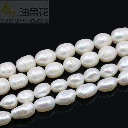 Wholesale natural freshwater pearls 8-9mm irregular shape 9-10mm rice beads jewelry making DIY bracelet necklace accessories