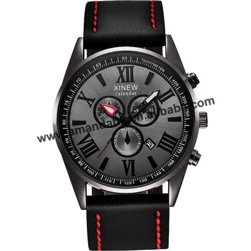 Wholesale Casual Leather Wristwatch Hot Sale Casual Men Quartz Watch Men Sport Wrist Watches XINEW 2322