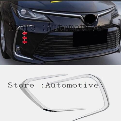 Front Fog Lights Fog Light Lamp Ring Frame Cover Trim for Toyota Corolla E210 Prestige Altis 2019 2020 2021 Bright