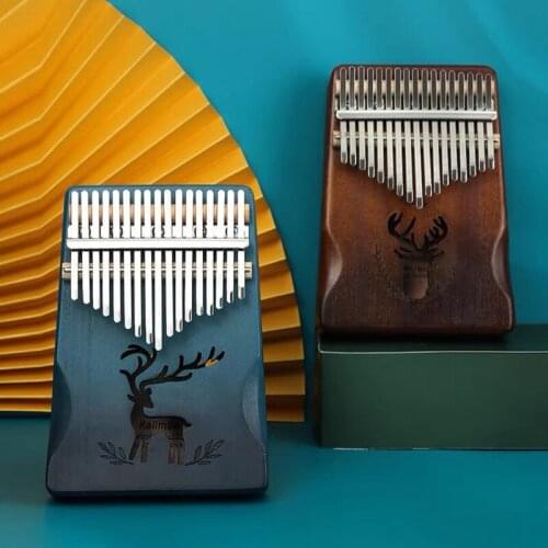 Kalimba 17 Key Finger Piano Portable High Quality Mahogany Lightweight Wooden African Thumb Piano Instrument Musical Elements