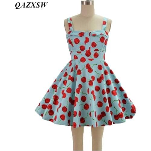 QAZXSW Summer Polka Dot Dresses