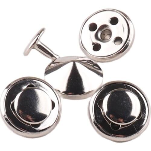 100sets Silver 11*11mm Double Cap Rivets Stud Collision Nail Spike Bag Belt Shoes Garment and Metal Tool For DIY Leather craft