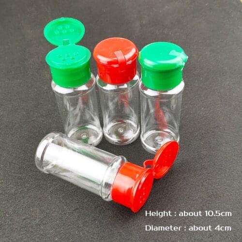 NEW Plastic Seasoning Bottle Spice Dispenser Pepper Shakers Salt Jar Seasoning Storage Bottle for Barbecue Kitchen