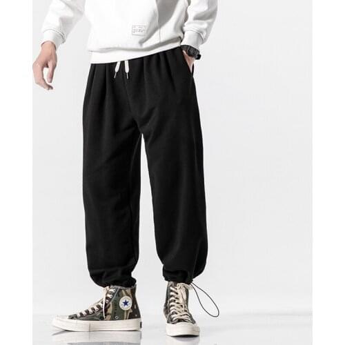 2021 Mens Casual Korean Oversize Joggers Trouers Ankle-Length Sweatpants Streetwear Spring Autumn Hip Hop Harem Pants