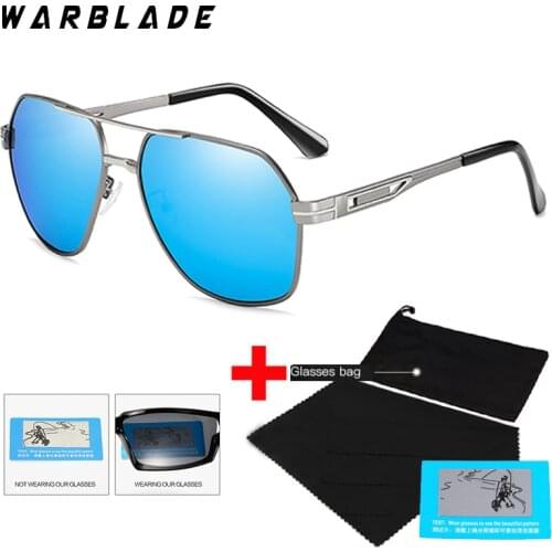 WarBLade 2021 New Polarized Sunglasses Men Fashion Male Pilot Eyewear Sun Glasses Travel Fishing Oculos With Bag Gafas De Sol