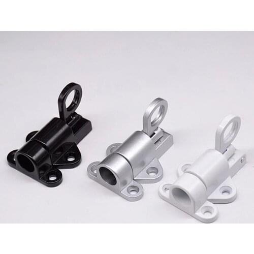 Solid Spring Loaded Window Door Bolt Aluminum Alloy Door Latch Lock Gate Pull Ring Bounce Home Security Latch Hasp Sliding Lock